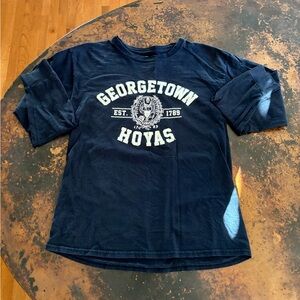 Georgetown University Navy Long Sleeve Shirt. Size M.